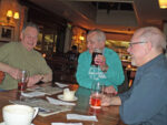 2010 Melange Rose and Crown Ealing: L-R Nick Griffiths, Mark (actually a visitor, not a Meadiocre) and John Armstrong. Photo supplied by Graham Watt.