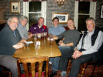 2012 Melange Rose and Crown Ealing: L-R Bob Harrington, Roger Swatland, Graham Watt, Keith Littlejohns, Alan Crump and Brian Partridge. Photo supplied by Keith Littlejohns.