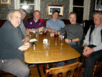 2012 Melange Rose and Crown Ealing: L-R Bob Harrington, Roger Swatland, Graham Watt, Keith Littlejohns, Alan Crump and Brian Partridge. Photo supplied by Keith Littlejohns.