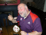 2012 Melange Rose and Crown Ealing: Graham Watt enjoying the only pudding eaten that day. Photo: Keith Littlejohns.