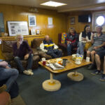 The Ross Revenge Mess Room. Visitors to the ship are briefed here before making the tour. I'm behind the camera, so don't figure in these photos.