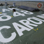 Radio Caroline 648 slogan on aftdeck