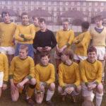 Ealing Mead Football Team March 1967 final against Twyford School. Top Row: (1) Brian Sangster (2) Dick Curtis (4) Dick Coxhill (5) Jimmy Green (6) Felix (7) Bob Bonnel. Bottom Row: (1) Andy Watts (2) Andy Matthews (3) Ivor Cradock (4) Alan Comer (5) David Coxhill. Photo supplied by Ivor Cradock.