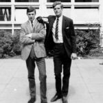 Photo c1968 L-R Teachers Mr Moore, Mr Pamley. Photo supplied by Leslie Cooper.