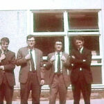 Photo 1962 L-R Teachers ?_____, Mr Morris, Mr Richrads, Mr Williams (please let Meadiocres know of any errors or omissions). Photo supplied by George Wright.